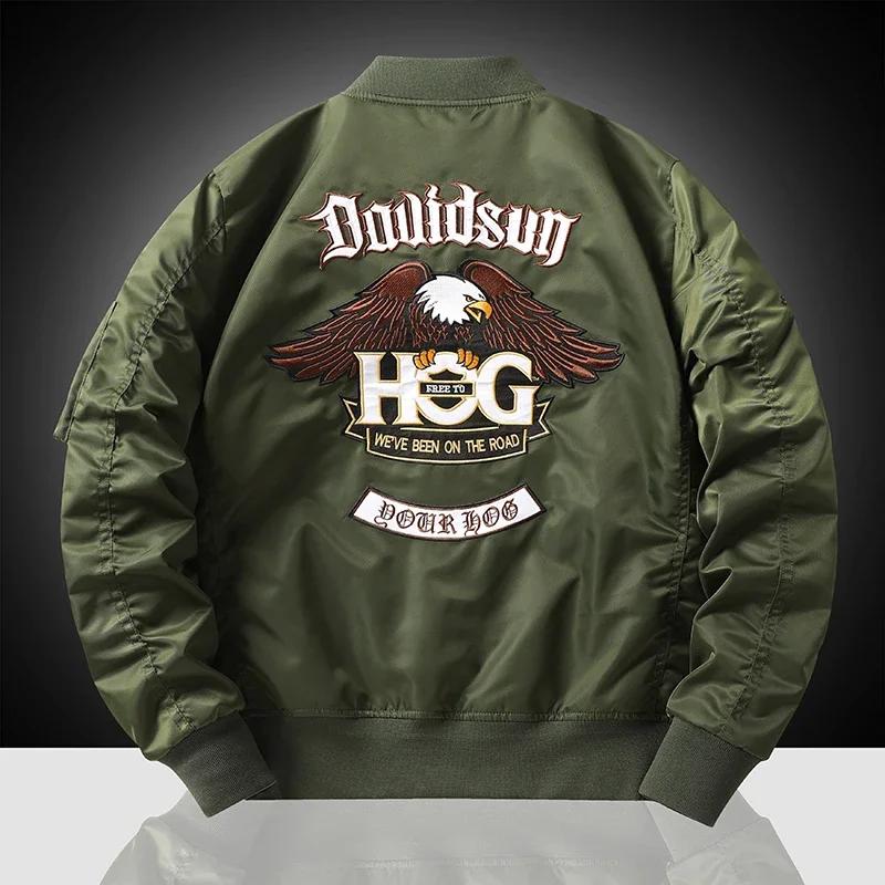 Baseball Uniform Casual Tactical Jackets Flight Embroidered Heavy Industry Flight Jacket Men's Workwear Spring Autumn Pilot Coat