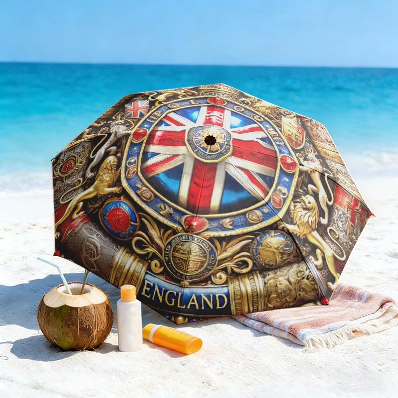 1 pz Impero Britannico Londra Inghilterra Ombrello Portatile Pieghevole Struttura a Ossa Forate Telaio in Ferro Ombrello da Esterno per la Casa