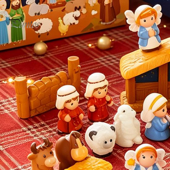 Calendario dell'Avvento di Natale per Bambini 24 Giorni Presepe Bambini, Legame Familiare con Mini Figure, Attività Festive Interattive