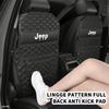 For Jeep Leather Car Interior Seat Anti Kick Pad Seat Backrest Mat Grand Cherokee Wrangler JK Renegade Gladiator Compass AKN1