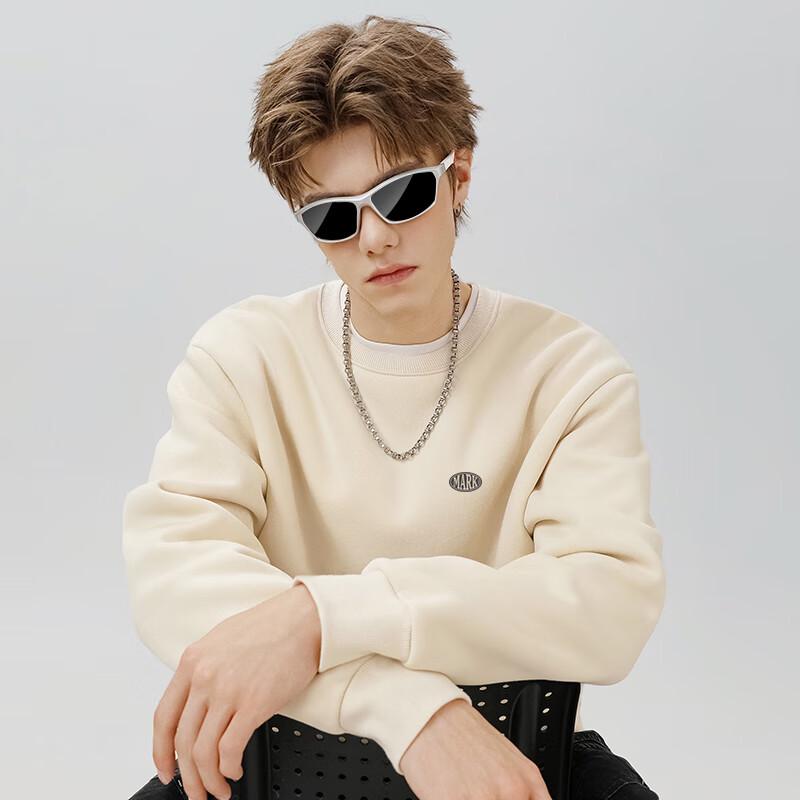 Męska gruba bluza z okrągłym dekoltem z polaru jagnięcego Mark Fairwhale