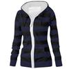 Women's Fashion Casual Long Sleeve Striped Sweater Pullover Hooded Top