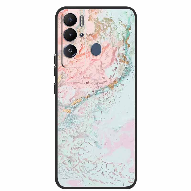 For Tecno Pova Neo Case Marble Soft Silicone Back Cover Phone Case for Tecno Pova Neo Bumper Coque LE6 Shockproof PovaNeo Funda