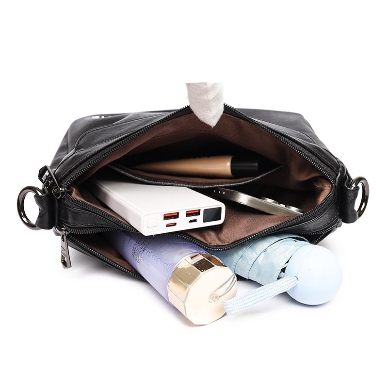 Modische Schultertasche aus Kunstleder, Damen Handtasche in Unifarbe, Retro Schultertasche, Umhängetasche mit mehreren Fächern, geeignet für den täglichen Gebrauch und zum Einkaufen