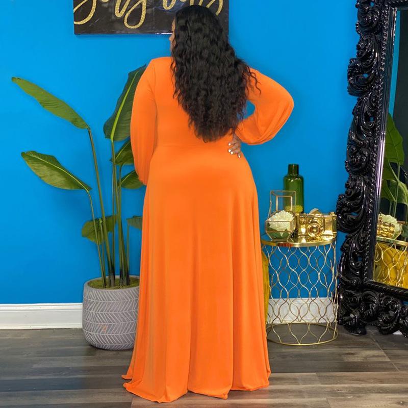 Plus Size Women's Sexy Slit Hollow Laced Dress