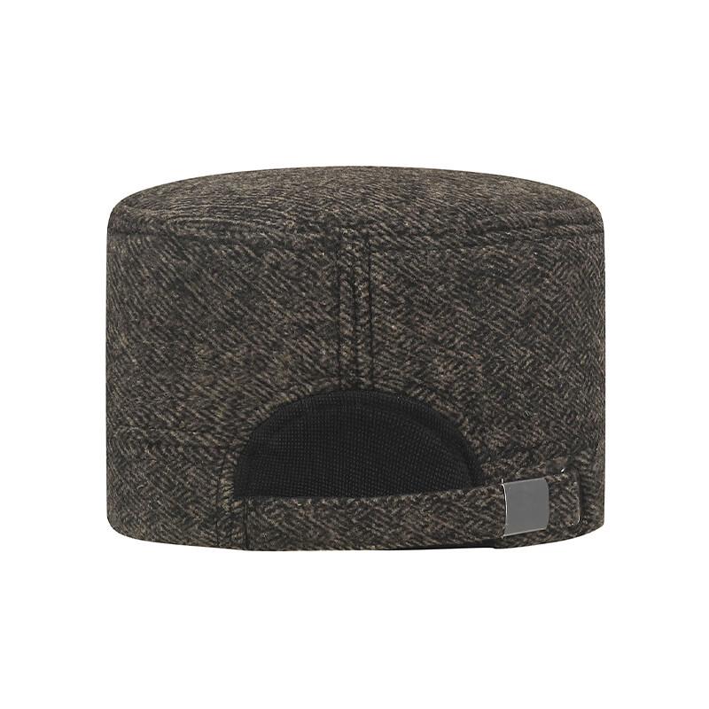 Men's Winter Wool Earflap Flat Cap