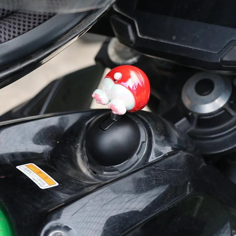 Auto-Ein-Klick-Start-Wippe, kleiner Hunde-Hintern, Motor-Startknopf, dekorative Abdeckung, kugelförmiger Zugstangen-Zünd-Start-Stopp-Schalter