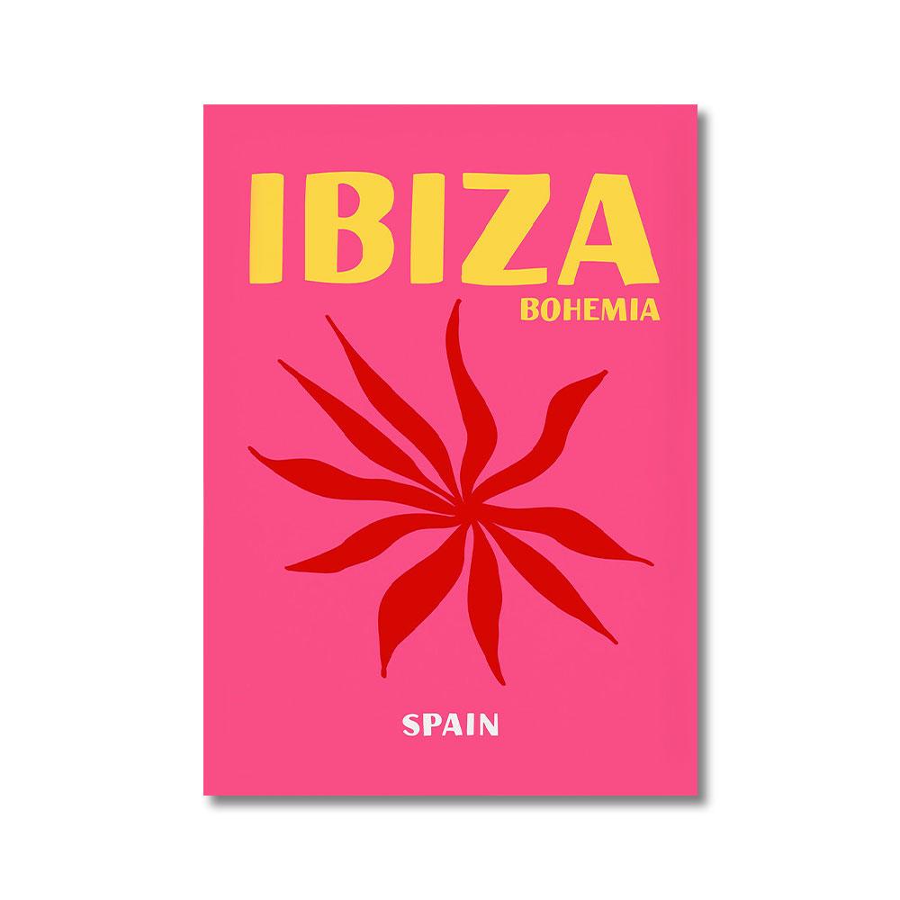 Modern Scenic Travel Mykonos Palme Miami Wandkunst Poster Drucke Boho Maximalistischer Stil Leinwandmalerei Bild für Zimmer Heimdekor