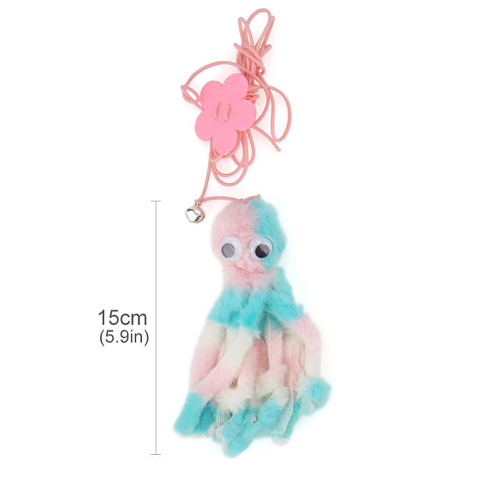 Small Octopus Cat Toy Suction Cup Hanging Cat Toy Squid Retractable Hanging Door Pet Supplies Self-hey Interactive