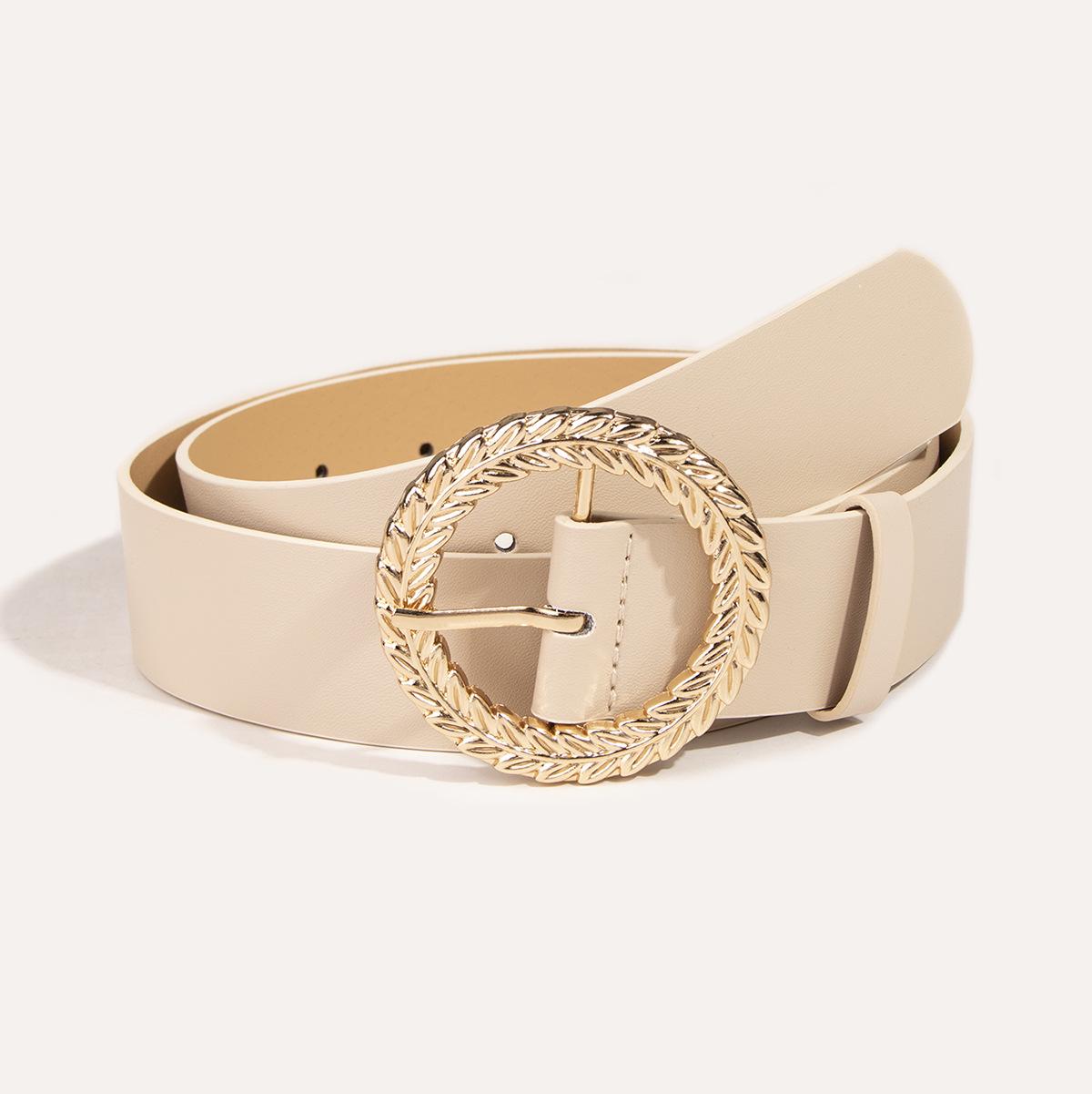 

Универсальный женский пояс с дизайном пряжки в виде листа и овала 100cm