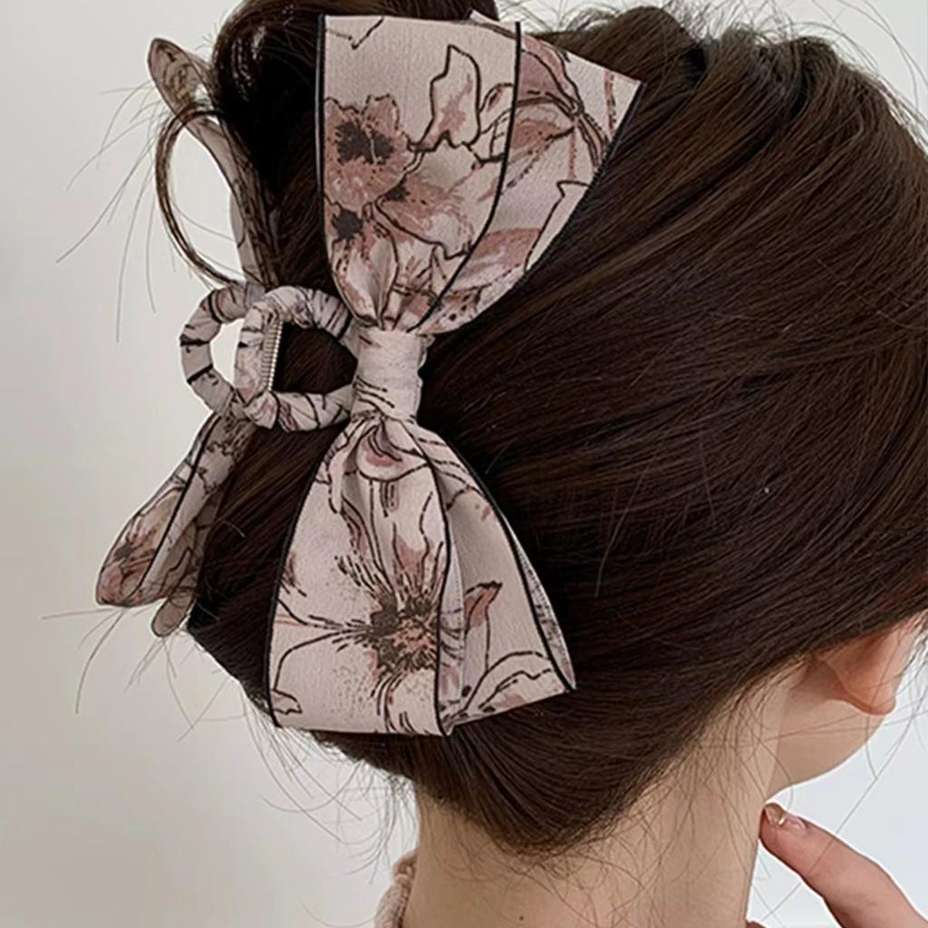 1pc Ink Fairy Style Large Butterfly Knot Hair Clip Women's New Chinese Style Headwear Hair Clip