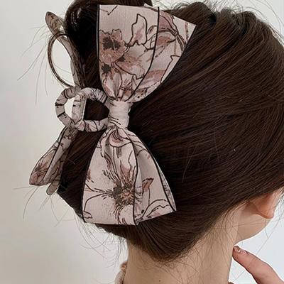 1pc Ink Fairy Style Large Butterfly Knot Hair Clip Women's New Chinese Style Headwear Hair Clip