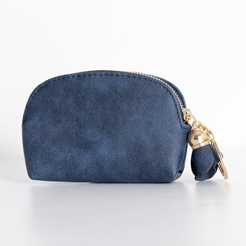 

Ladies small wallet new change bag simple mini short student Korean version cute small fresh coin bag темно-синього кольору