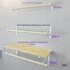 Wall-Mounted Solid Wood Display Rack for Children's and Women's Clothing