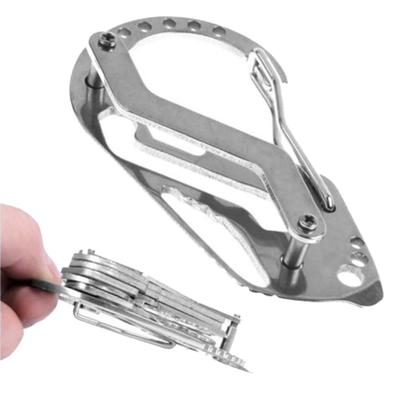 Porte-clés Compact Portable en Acier Inoxydable Support Intelligent Multifonctionnel Organisateur de Clés Clip Clé