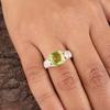 Peridot Gemstone 925 Sterling Silver Handmade Jewelry Designer Zircon Ring For Anniversary Gift CZR-15-4