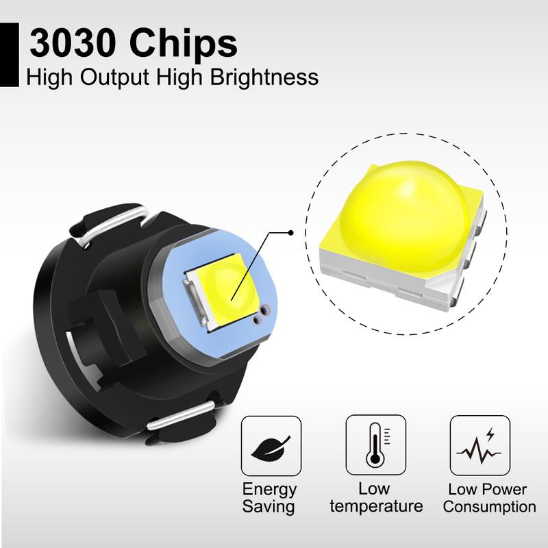 10ks T3 LED 3030 SMD LED Žárovka T4.2 T4.7 Kontrolka Žárovka Automobilová palubní deska Výstražná kontrolka Kontrolka přístroje Automatická žárovka