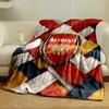 Arsenal Logo Designed Flannel blanket for bedroom, living room, sofa, and nap