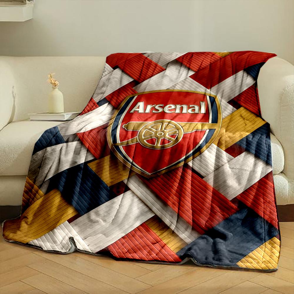 Arsenal Logo Designed Flannel blanket for bedroom, living room, sofa, and nap