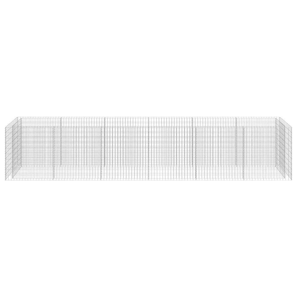vidaXL Gabionen-Hochbeet Verzinkter Stahl 540×90×100 cm