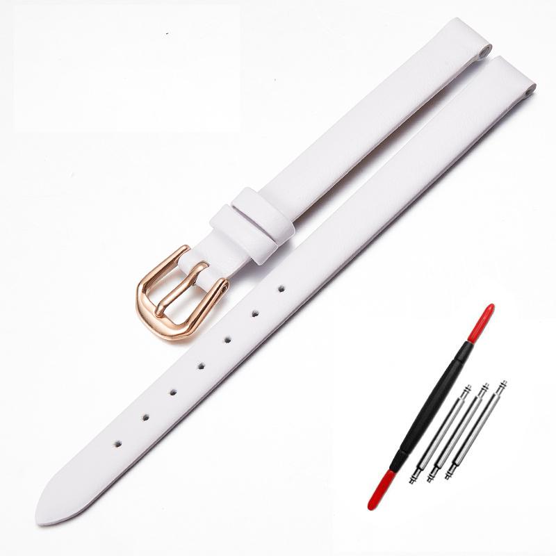 

Натуральна шкіра браслет для годинника жіночий модний ремінець для годинників наручні годинники міні браслет 6мм 8мм 10мм 12мм червоний білий маленький ремінець 6mm