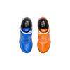 Li Ning Kids Assault Velcro Non-Slip Shock Absorbing Durable Lightweight Low-Top Soccer Shoes Kids Soccer Shoes Blue Orange YKGS004-1