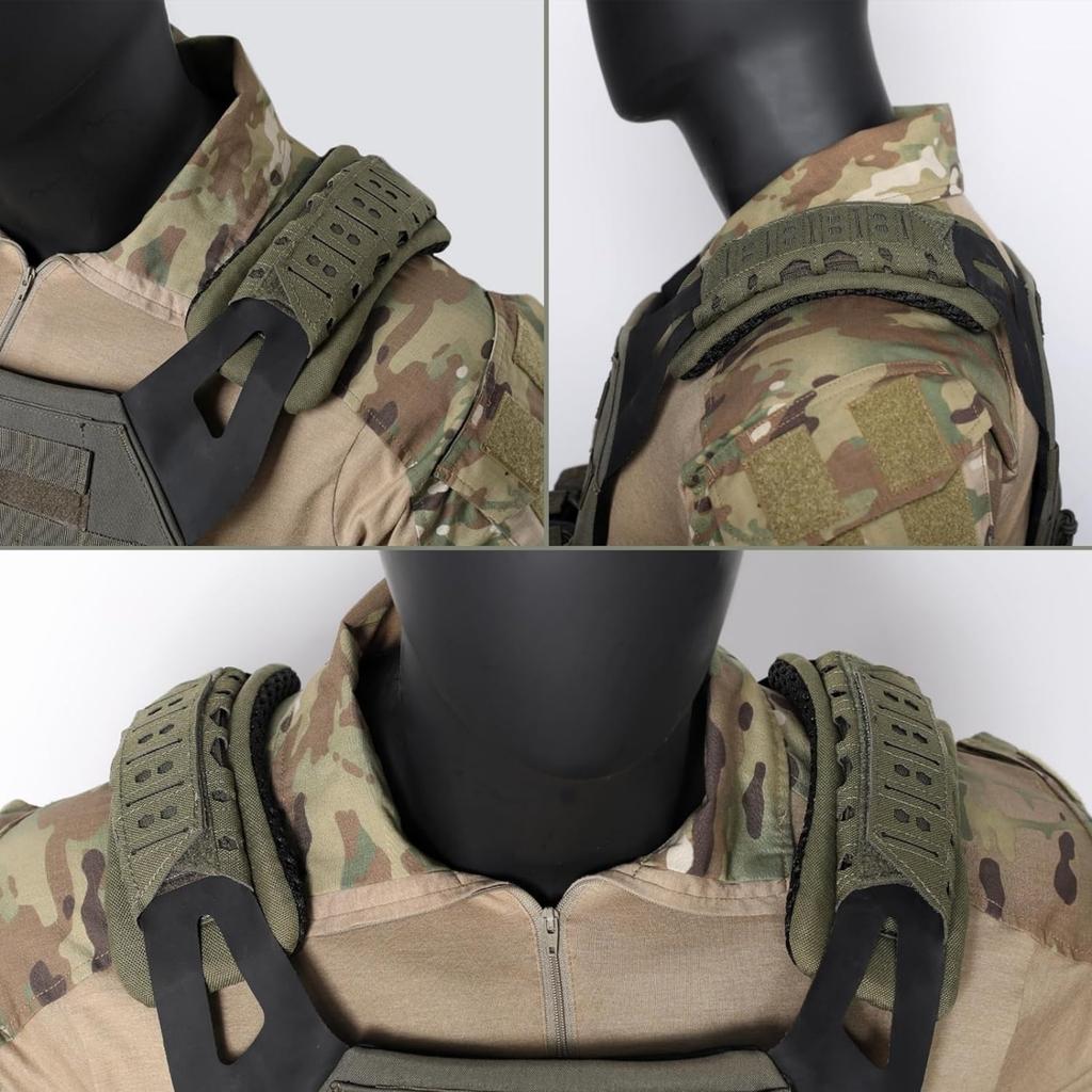 Laser Cutting Vest Shoulder Strap Pads Outdoor Backpack Breathable Mesh Cushion Shoulder Pad For Hunting Vest