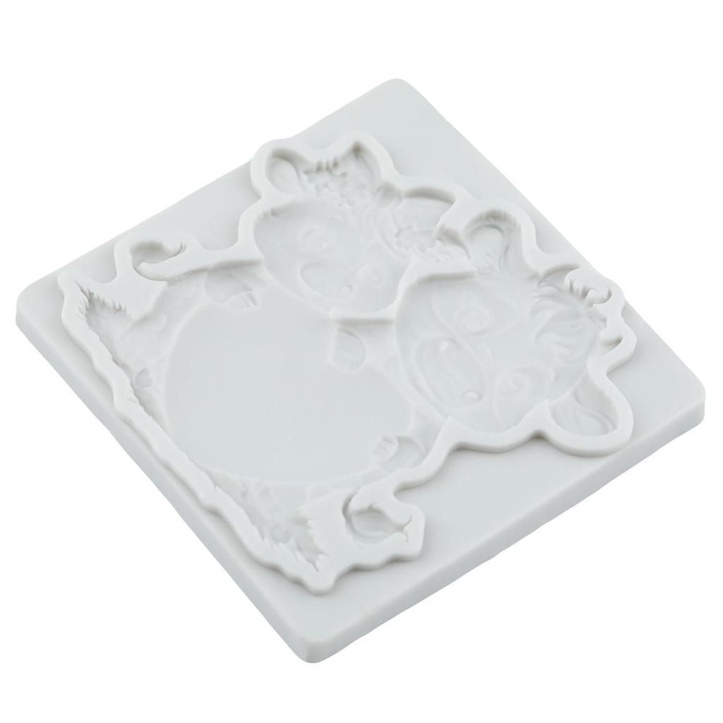 Cow Silicone Mold Cattle Love Heart Fondant Molds Cake Decorating Tools Cupcake Topper Candy Sugar Craft Gum Paste Polymer Clay