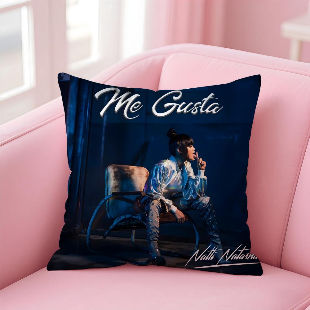 N-Natti Natasha Singer Cushion Cover Comfortable Reversible Pillow Cover Ideal For Car Sofa Bedroom & Beyond