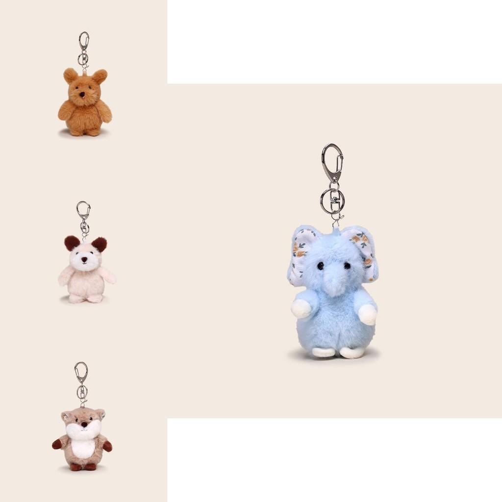 Otter Penguin Sheep Bear Plush Keychain With Soft Material For Gift And Key Organizer