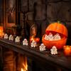 Pumpkin Storage Box Halloween with 20 Mini Ghosts for Candy & 3D Printed Treat Container Lid Trick or Treat Holiday Party Spooky Ghost Decorations
