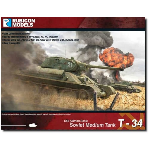 

RUBICON MODELS 1/56 T-34/76 1940, 1941, 1942 Plastic Model RB0013