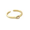 Simple Electroplated Zirconia Ring, A High-end Ring with Adjustable Opening for A Ladylike Appearance.