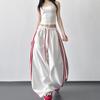 Pantaloni de dans jazz cu dungi, patchwork, cu picior larg, pentru femei — Casual de vară, Stil Hip Hop, Subțietori, Modelatori pentru picioare.