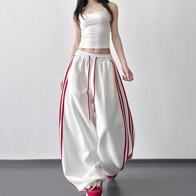 Damrandiga Patchwork Vida Jazzdansbyxor — Sommar Casual, Hip Hop-stil, Smickrande, Benformande.
