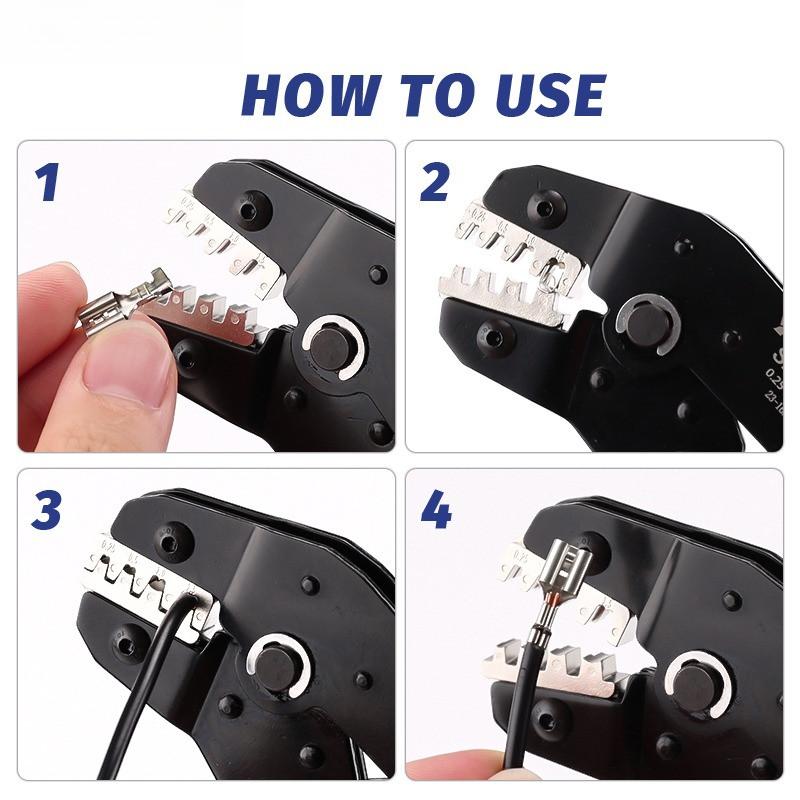 Ratchet Open Barrel Terminal Tool Open Barrel Terminal Crimp Tool Adjustable Gear Crimping Tool Kit