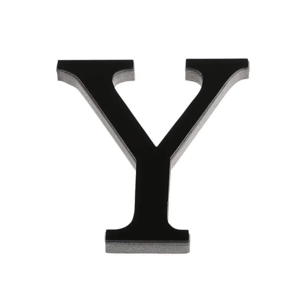 26 Letters DIY 3D Mirror Acrylic Wall Sticker Ornaments Black English Alphabet Decals Home Decor Wall Art Mural Party Decoration