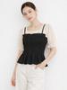SELLY'S Satin Puff Short Sleeve Blouse_I6B-Cbl003