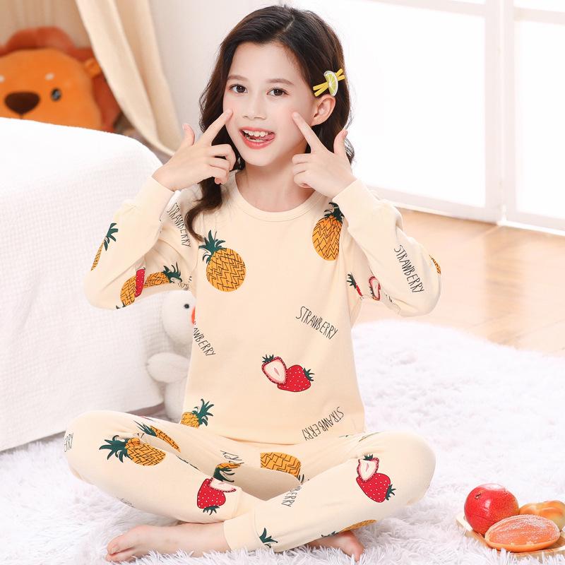 Children's Cartoon Cotton Sweater & Pants Set: Autumn/Winter Pajamas or Homewear