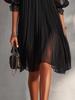 2026 Summer European and American Women's Sexy See-through Lace Patchwork Spaghetti Strap Backless Dress