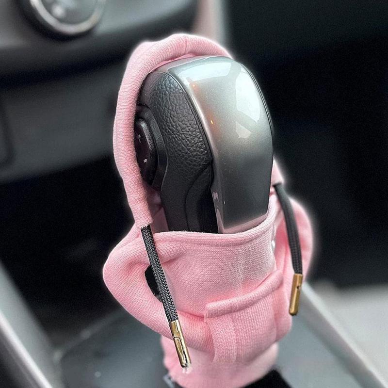 Fashion Hoodie Car Shift Knob Cover Manual Fashion Handle Gear Lever Decoration Hoodie Cover Automatic Car Interior Accessories