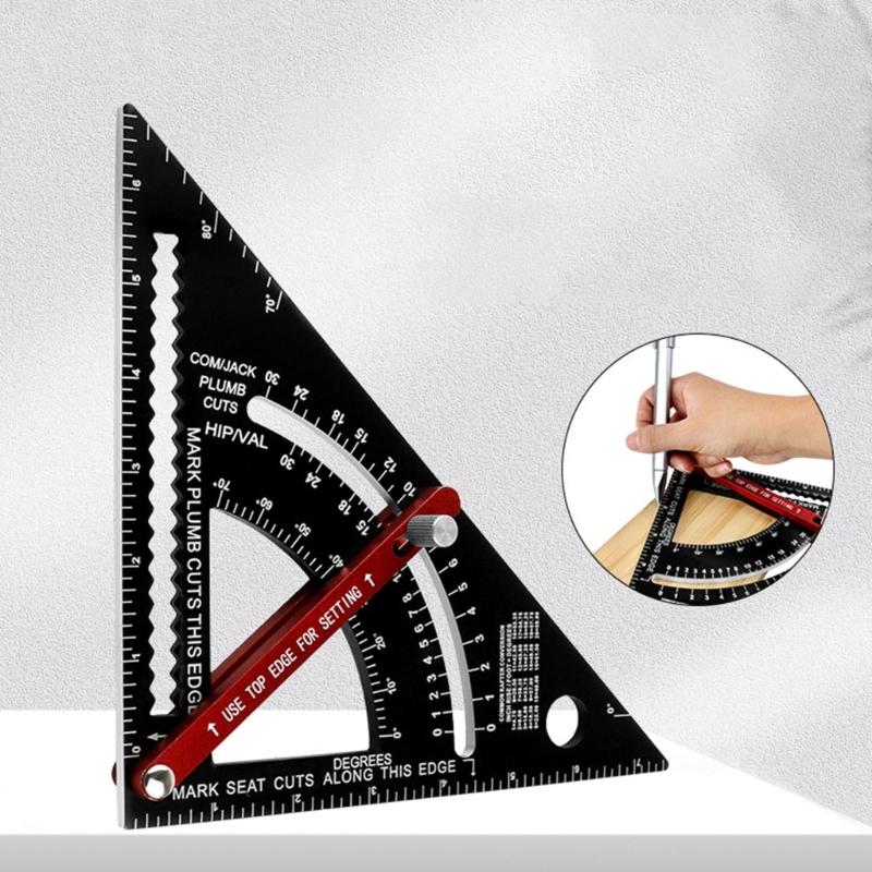 Carpenter Square Woodworking Measurement Tool Rafter Framing Square 7.5inch Layout Tool Adjustable Combination Square