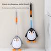 Penguin Filling Liquid Without Dead Angle Wall-mounted Household Toilet with Base Cleaning Brush