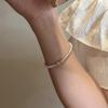 Handmade Korean Design 925 Sterling Silver Circle Beads Beaded Bracelet for Women
