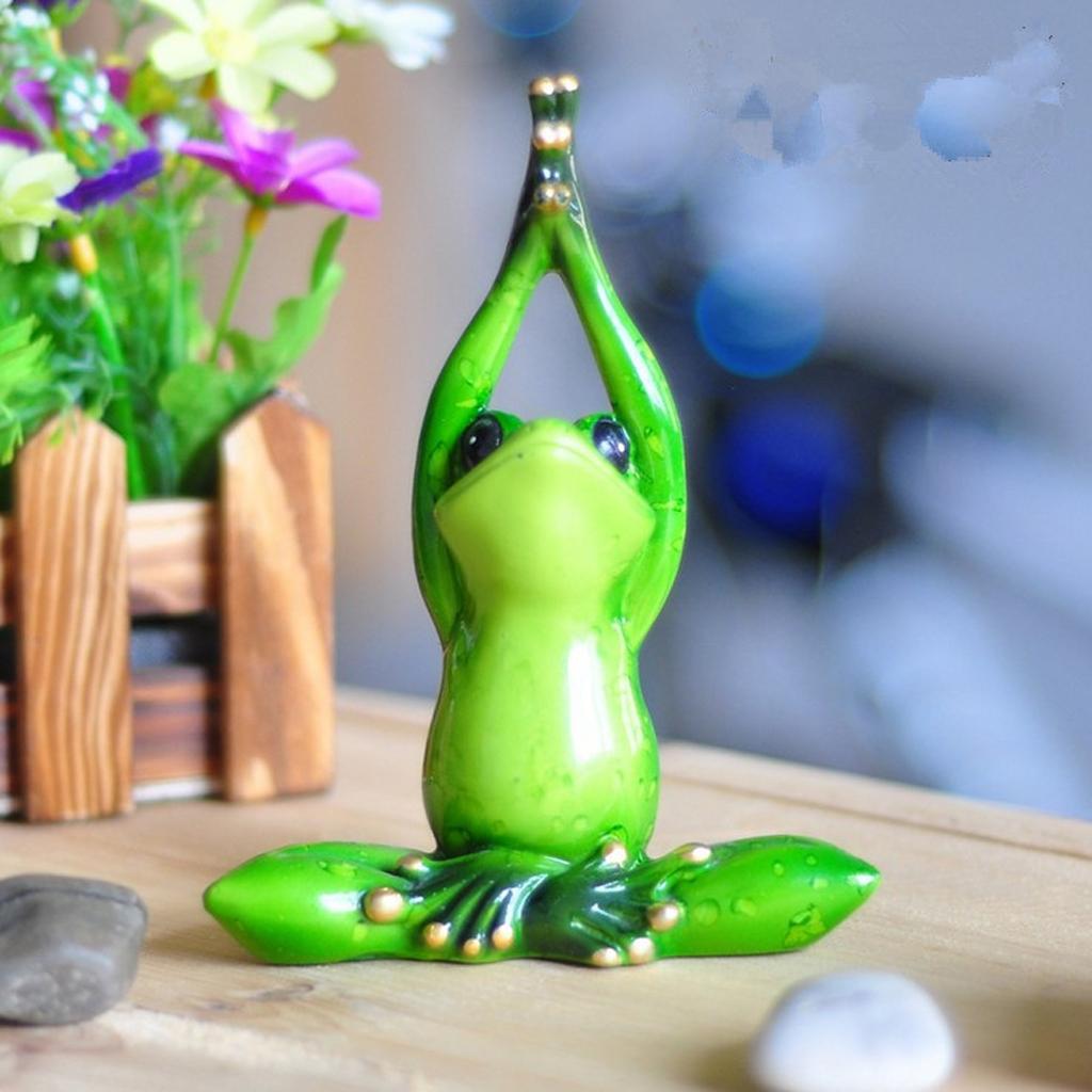 3D Frog Figurines Statue Craft Decoration Miniatures Desk Ornament Shelf Display Furnishing Model Statue