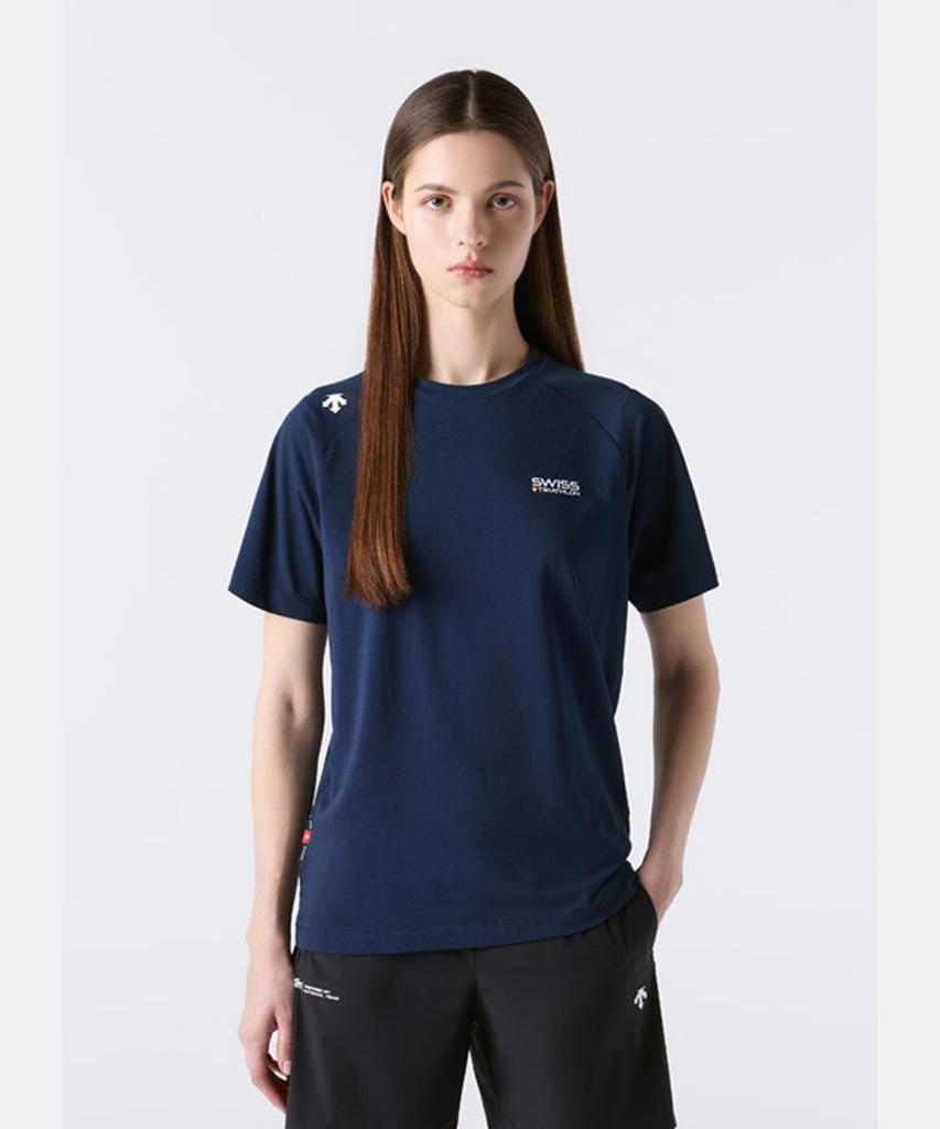 DESCENTE Swiss Triathlon Sorona Cool Short Sleeve T-Shirt Navy Sr223Its51 (A Type)