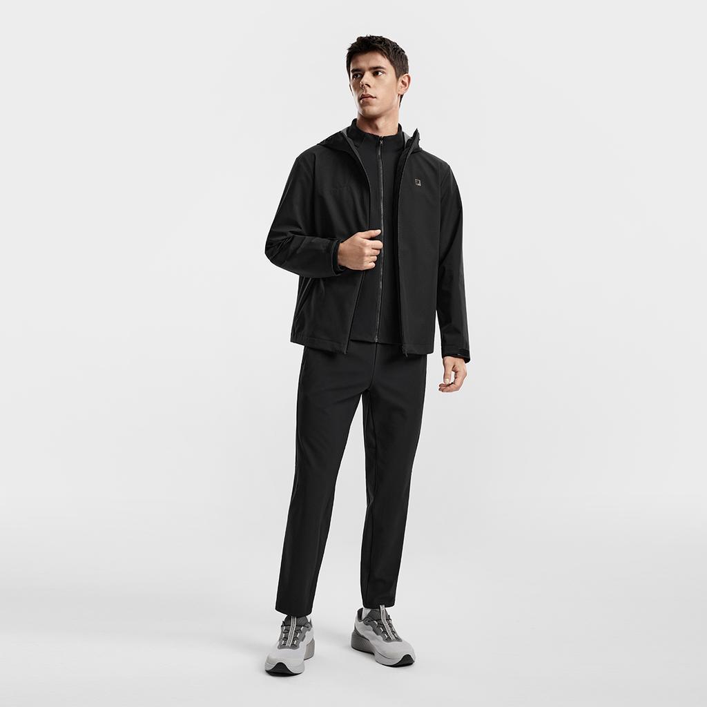 FILA Fitness Removable Three-In-One Simple Personality Sports Casual Training Versatile Comfortable Warm Hooded Two-Piece Jacket A11M611715FBK