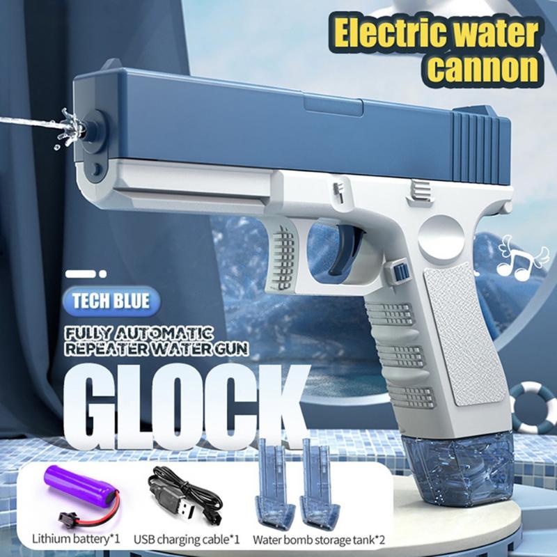 Summer Pool Electric Water Gun Rechargeable Automatic & Manual Spray Gun Capacity Range Up To 32 FT Range for Adults & Kids