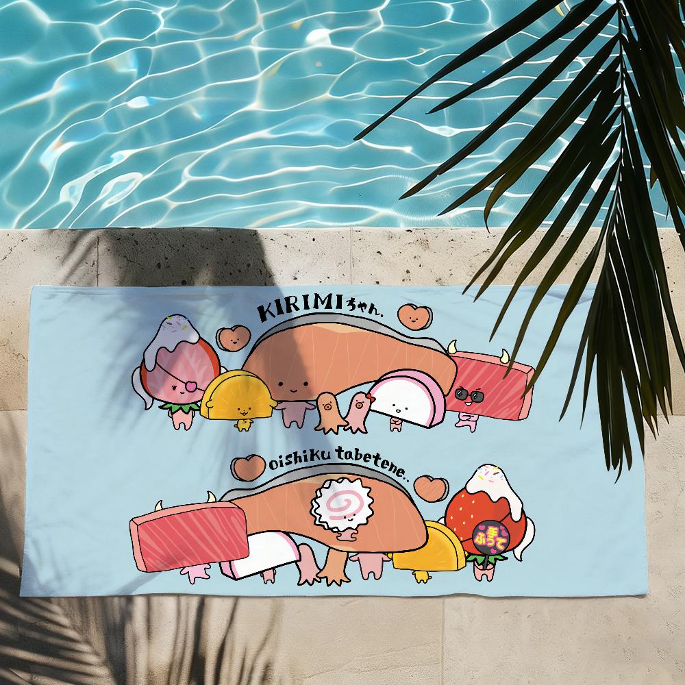 

Sa Cute Cartoon K-Kirimichan Towel Shower Sauna Travel Spa Quick Dry Gym Accessories Soft Large Beach Towels W40*H60(CM)