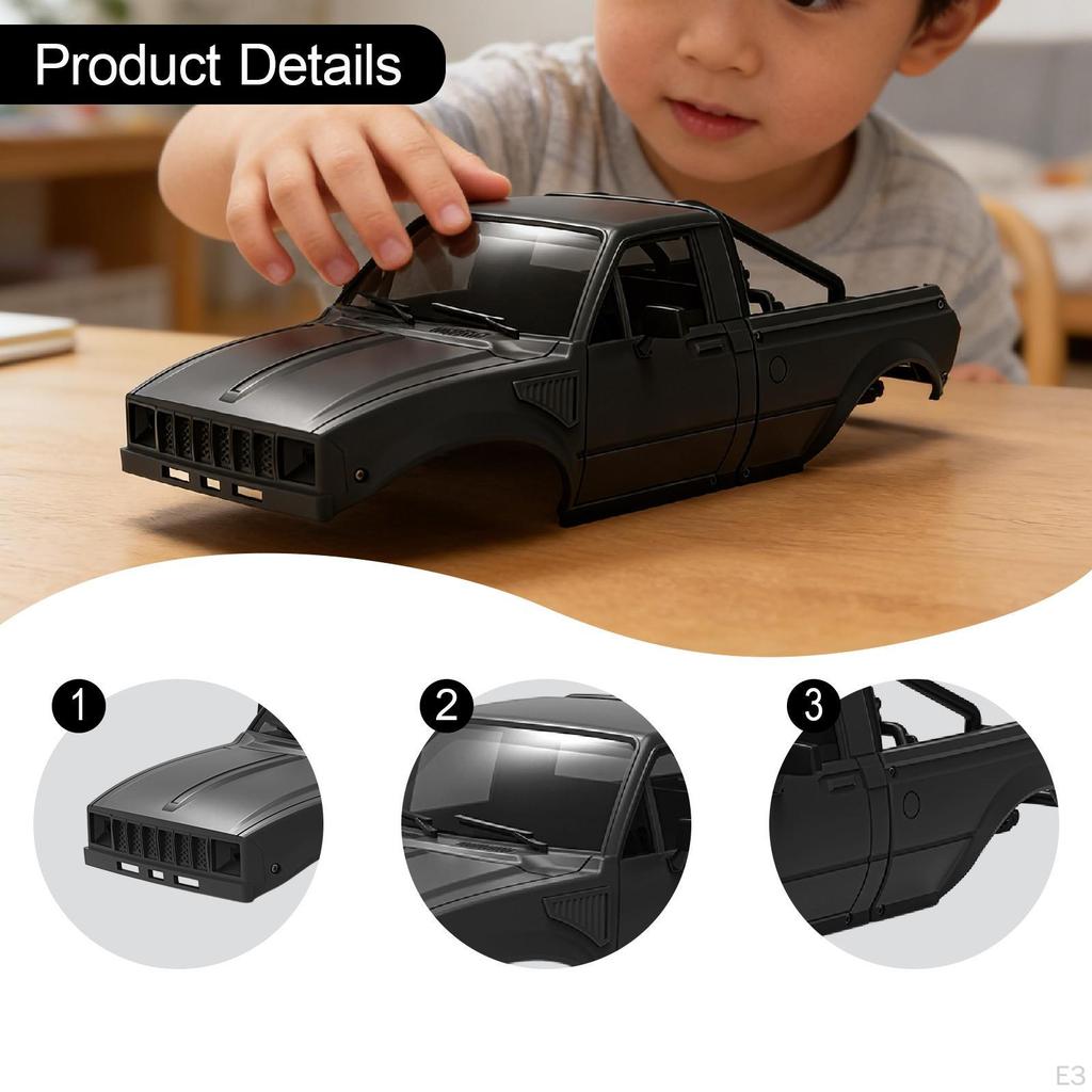 Pickup Hard Assembly RC Crawler Accessory Heavy Duty Construction Sturdy Parts for 1/24 Model Car